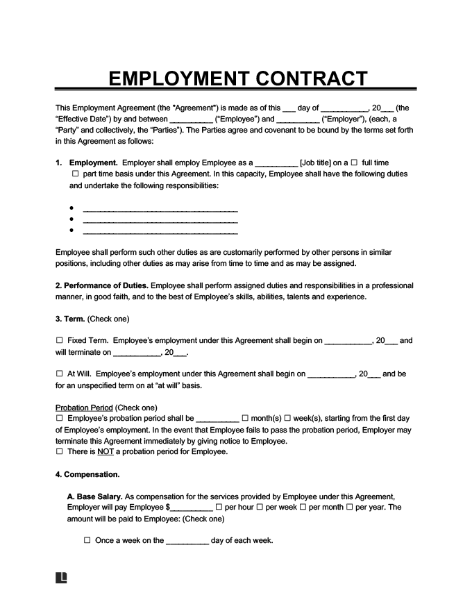 Agreement Form Between Employer And Employee: A Comprehensive Guide