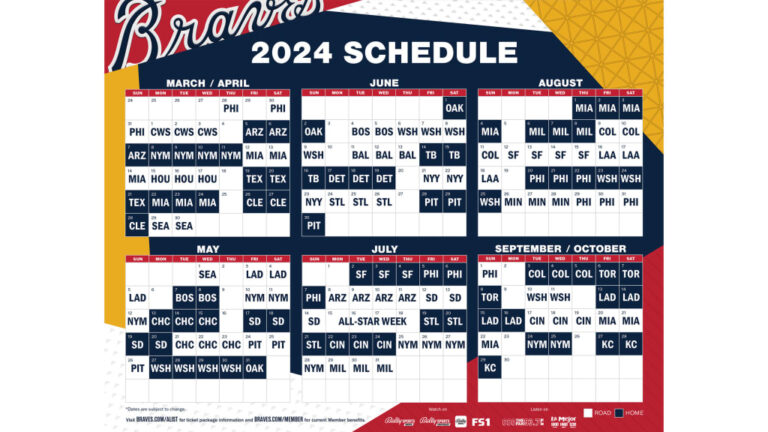 Atlanta Braves Printable Schedule: Your Guide to the Season’s Excitement