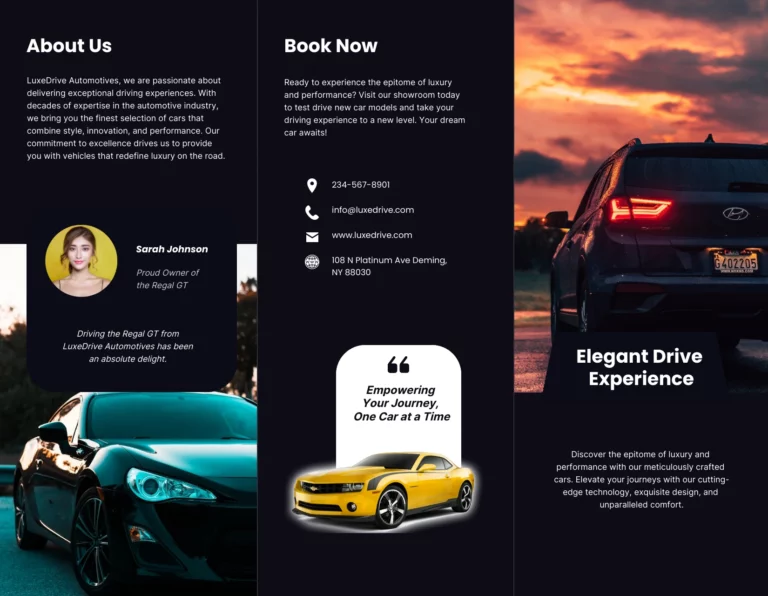 Automotive Brochure Templates Free: Elevate Your Marketing with Stunning Designs