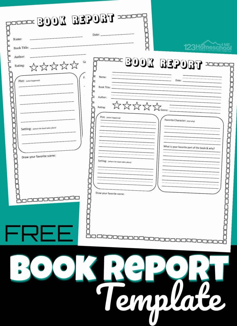 Book Report Templates: A Comprehensive Guide for Students and Educators