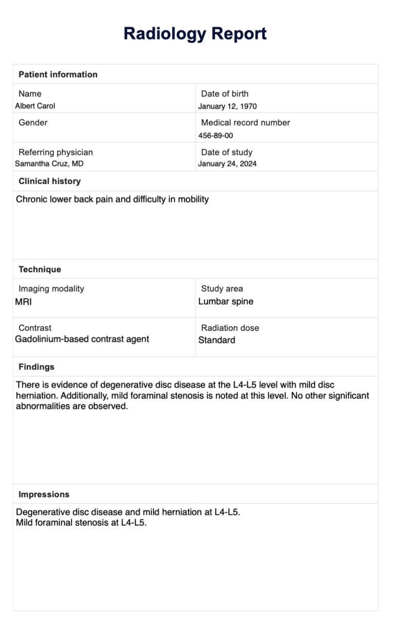 Comprehensive Guide to Normal Radiology Report Templates