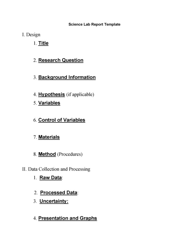 Essential Lab Report Templates: A Comprehensive Guide