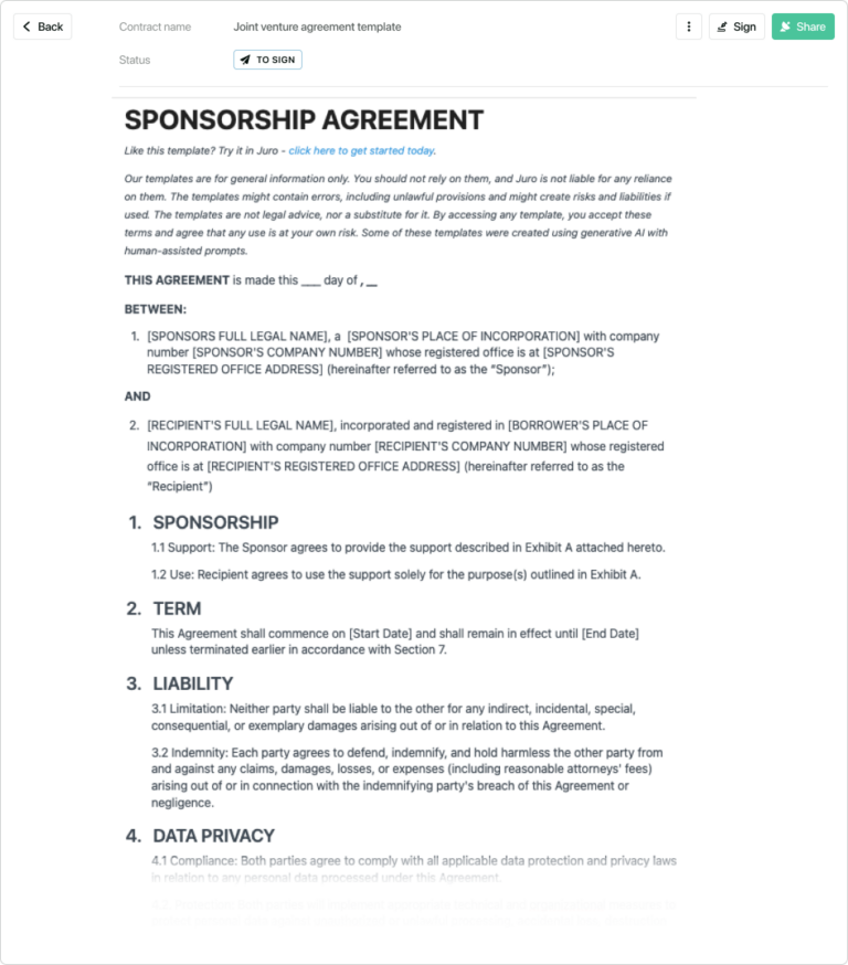 Essential Sponsorship Agreement Templates: A Comprehensive Guide