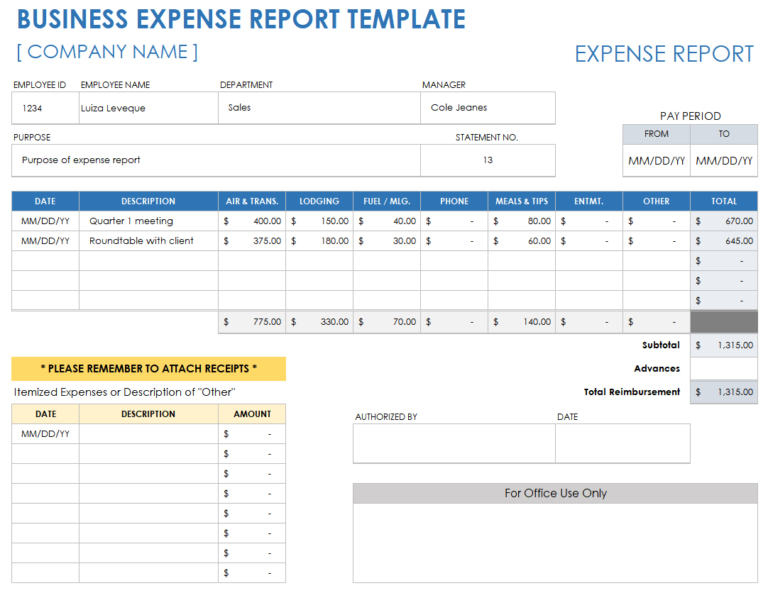 Expense Report Templates: Streamline Expense Tracking and Simplify Compliance