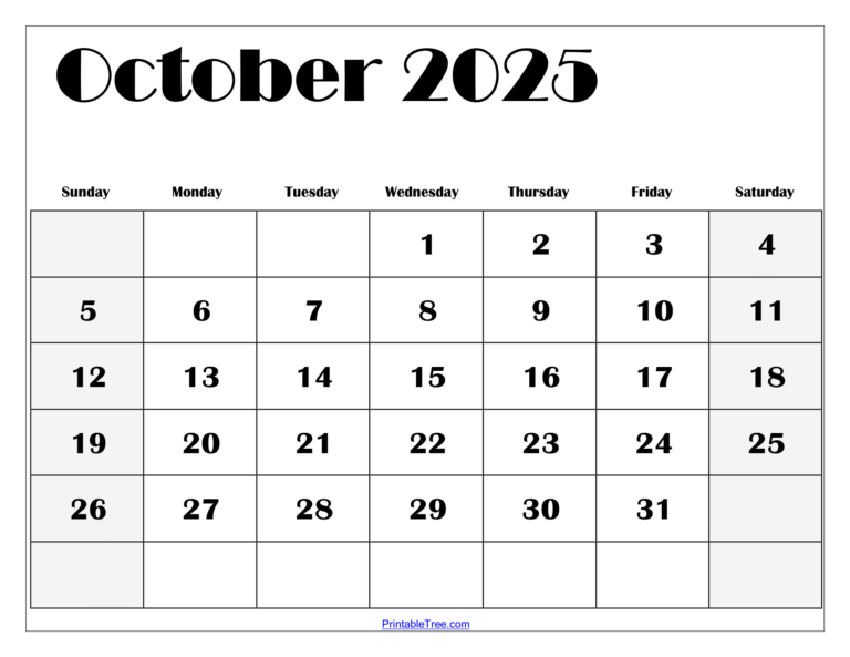 Free October 2025 Printable Calendar: Your Essential Planning Tool