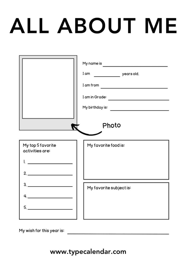 Free Printable All About Me Worksheet: A Comprehensive Guide for Educators and Parents