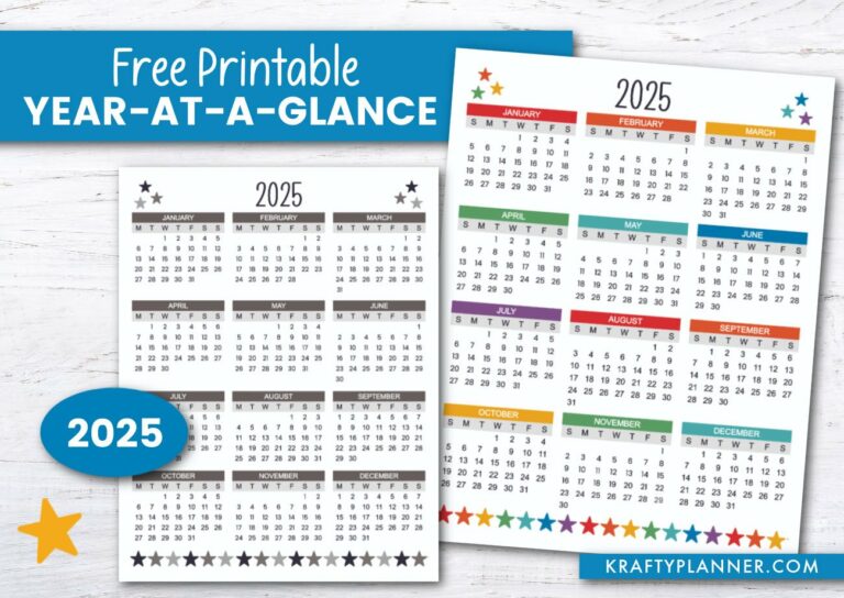 Free Printable Monthly Calendars 2025: Plan Your Year with Style and Efficiency