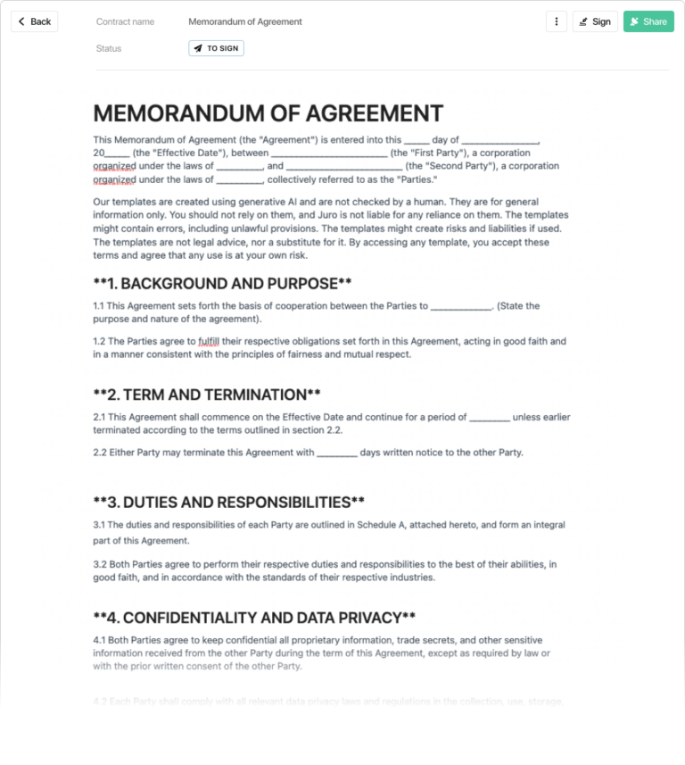 Memorandum Of Agreement Templates: A Comprehensive Guide