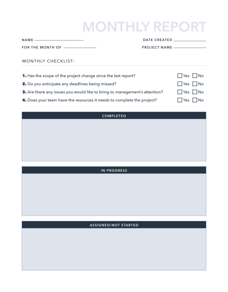 Monthly Report Template Free Download: A Comprehensive Guide to Enhance Your Reporting