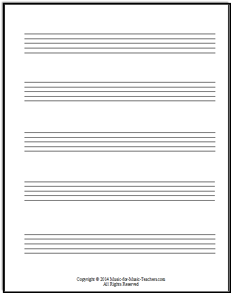 Music Staff Paper Printable: An Essential Tool for Musicians