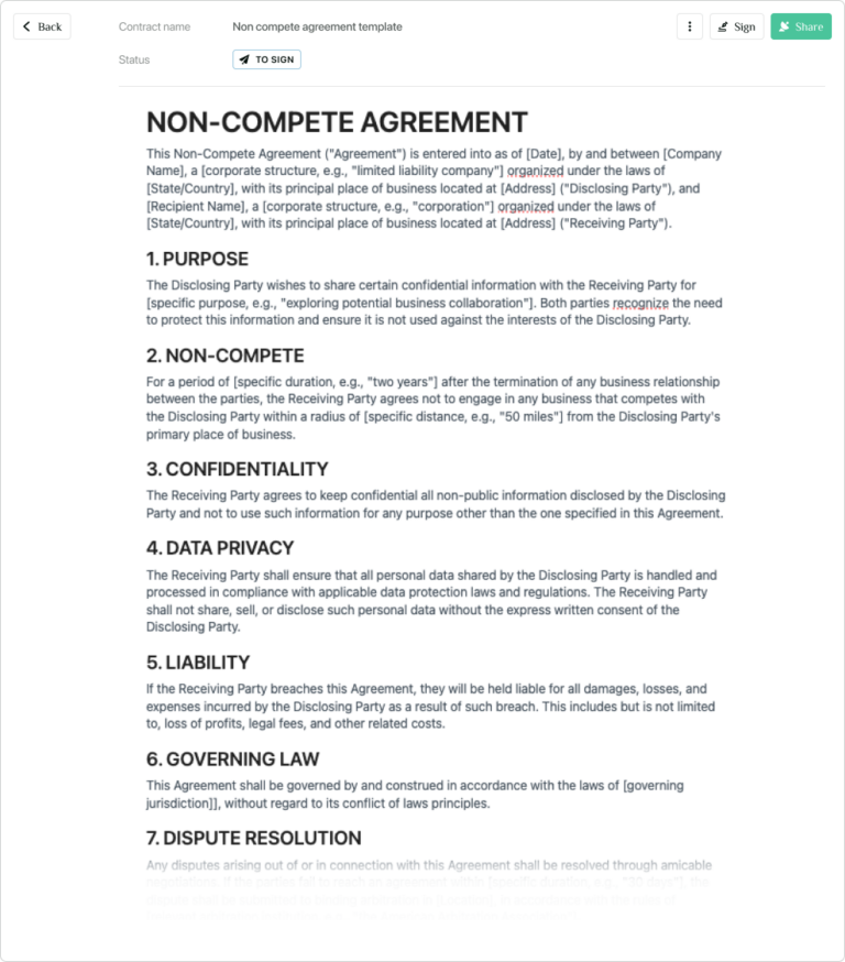 Non Compete Agreement Templates: A Comprehensive Guide