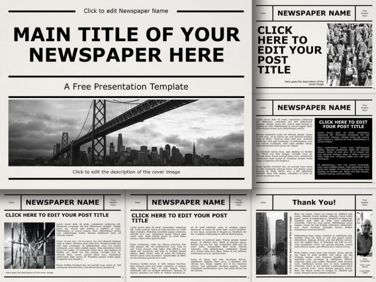 PPT Templates Newspaper: Elevate Your Presentations with a Touch of Journalism