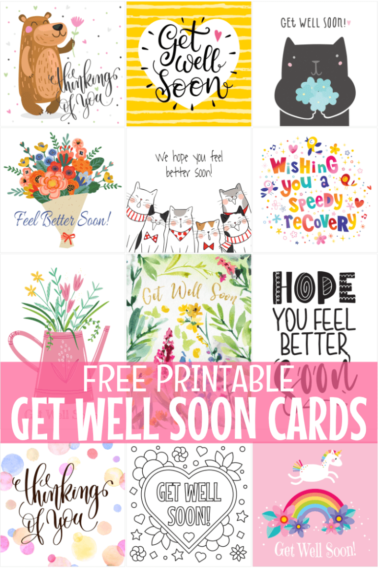 Printable Get Well Cards: A Thoughtful and Convenient Way to Express Your Care