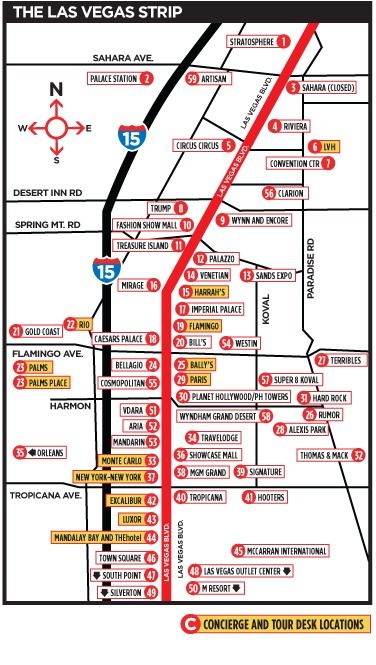 Printable Map Of Las Vegas Strip: Navigate the City of Lights with Ease