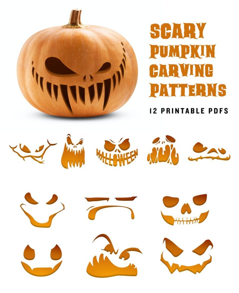 Printable Scary Pumpkin Faces: A Guide to Carving, Decorating, and Displaying