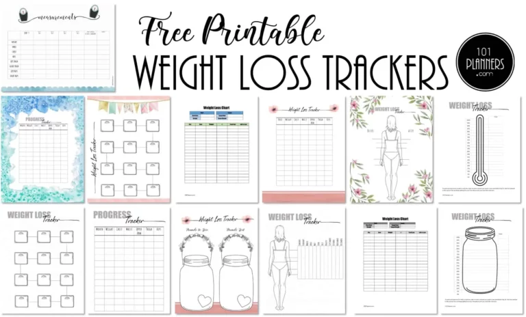 Printable Weight Loss Chart: Your Guide to Tracking and Achieving Success