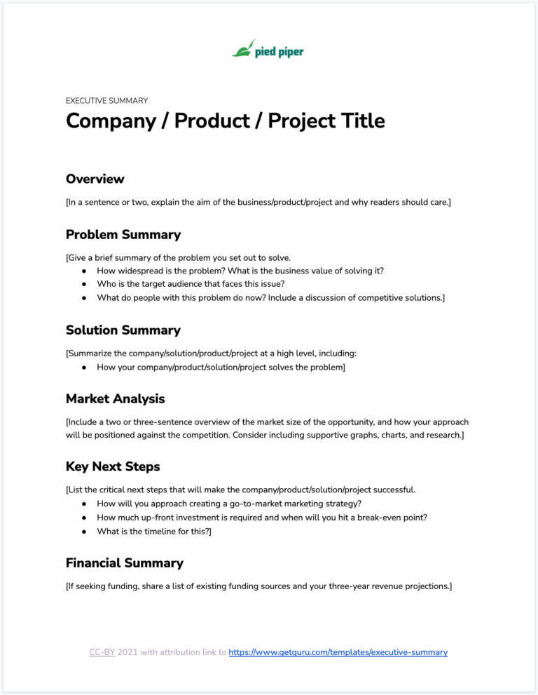 Report Template Executive Summary: A Guide to Creating Effective and Engaging Summaries