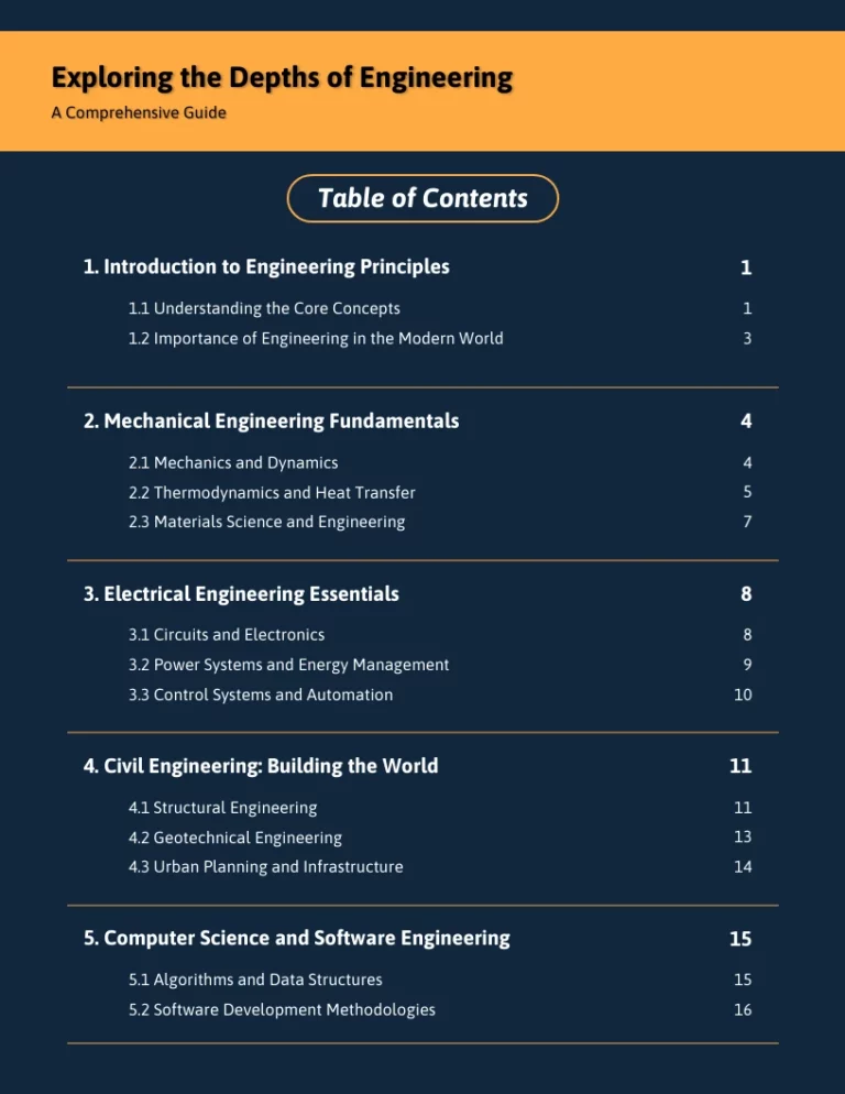 Report Template With Table Of Contents: A Comprehensive Guide