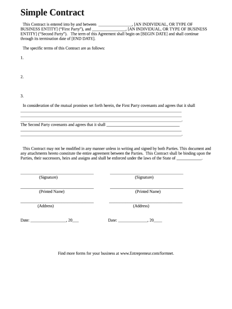 Simple Agreement Template Free: A Comprehensive Guide