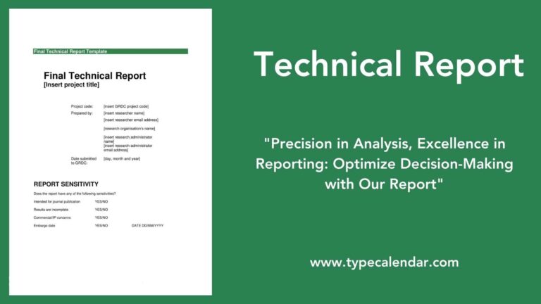 Technical Report Templates: A Comprehensive Guide