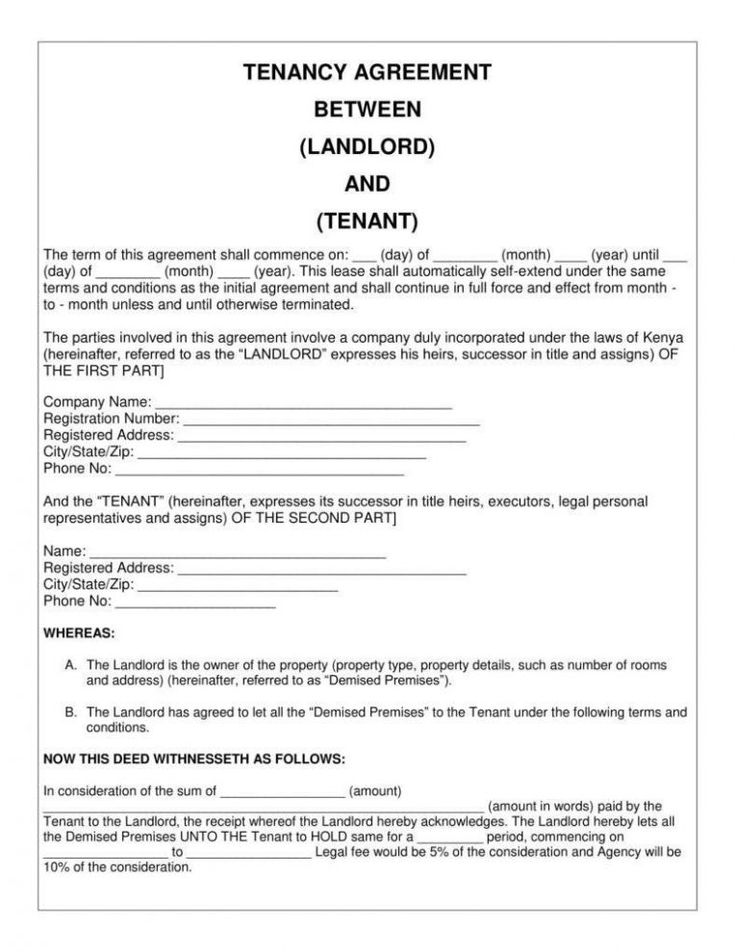 Tenancy Agreement Template Kenya: A Comprehensive Guide for Landlords and Tenants