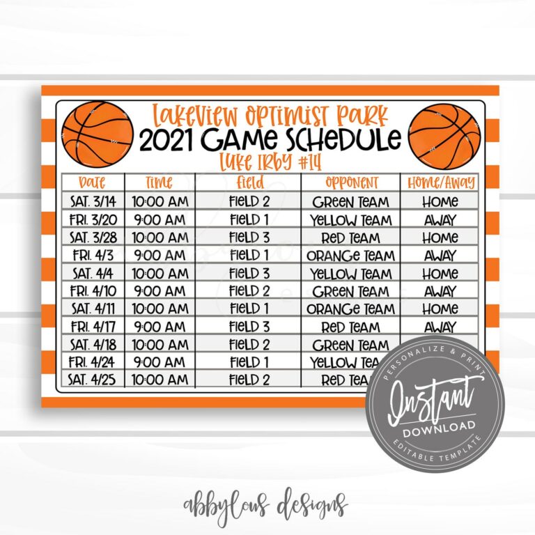 The Ultimate Guide to Creating a Printable UK Basketball Schedule