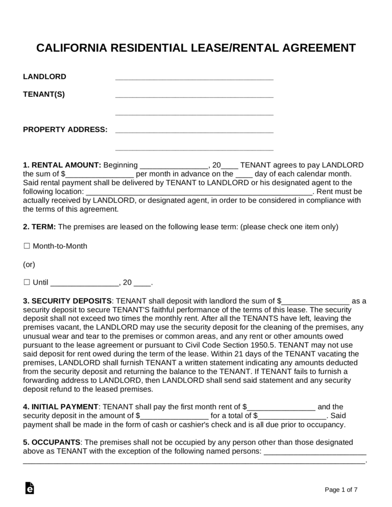 The Ultimate Guide to Lease Agreement Templates in California