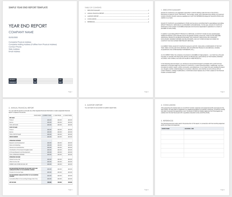 Year End Report Template Free: A Comprehensive Guide to Creating Effective Reports