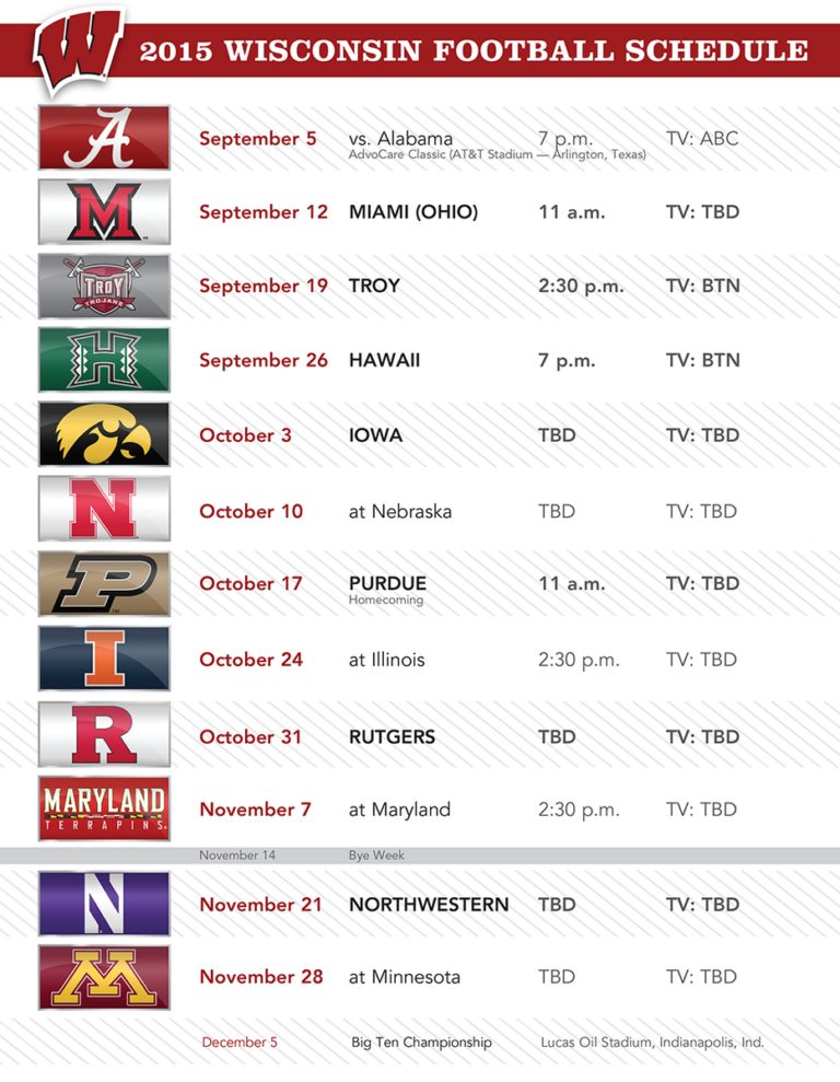 Badger Football Schedule 2025 Printable: Your Essential Guide to the Season