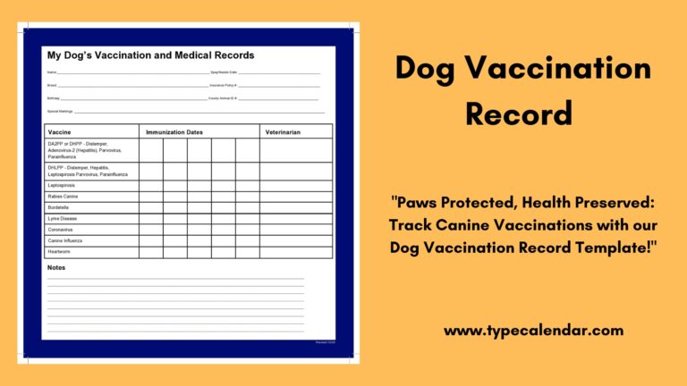 Dog Vaccination Record Printable PDF: Free, Accessible, and Essential