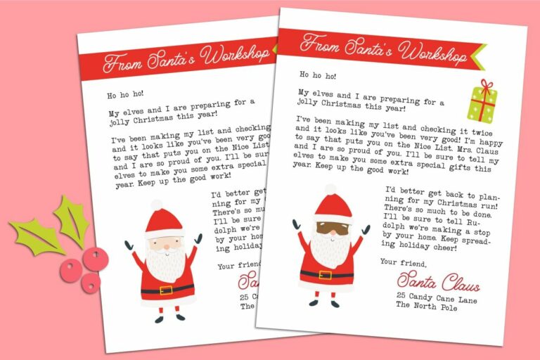 Free Printable Santa Letters From Santa: Create Magical Christmas Memories