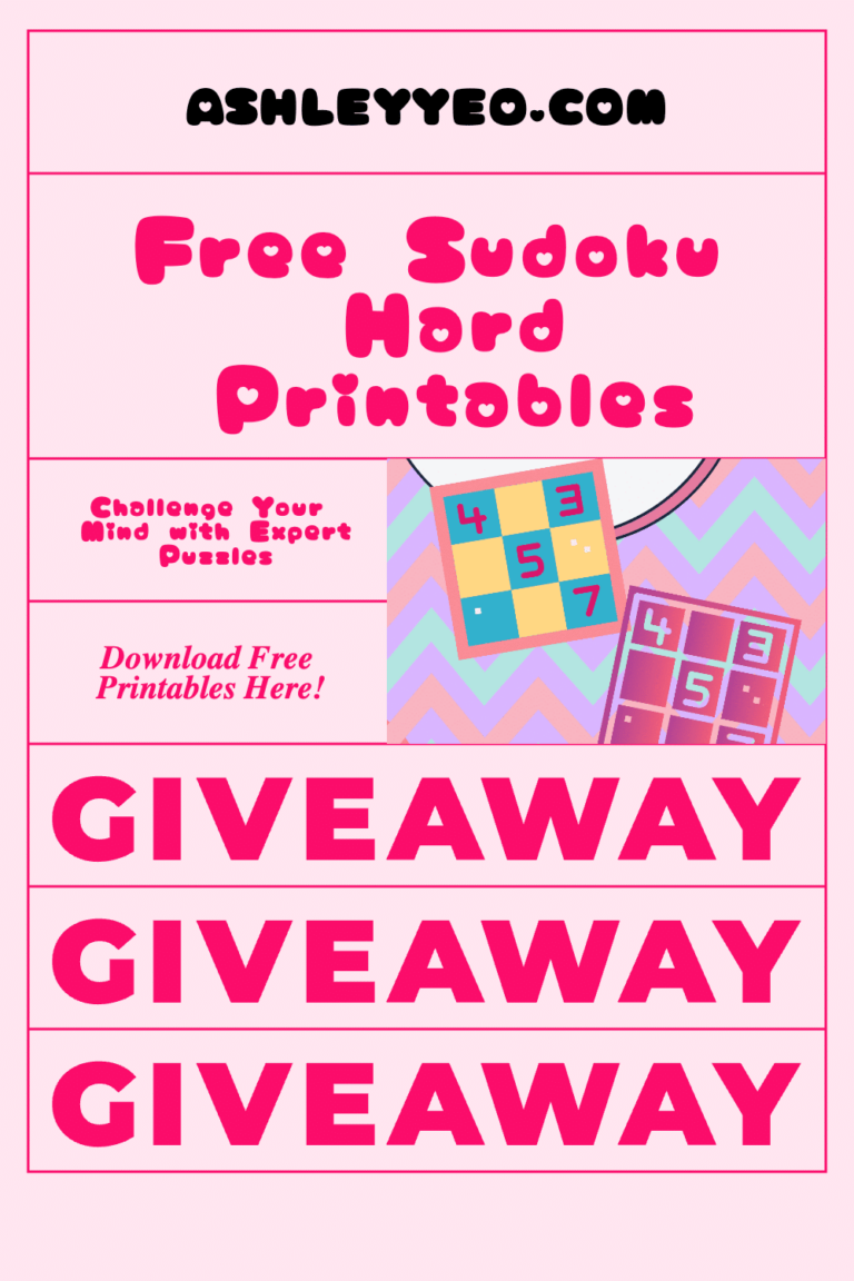 Free Sudoku Puzzles Printable: Enjoy the Mind-Sharpening Challenge Anytime, Anywhere