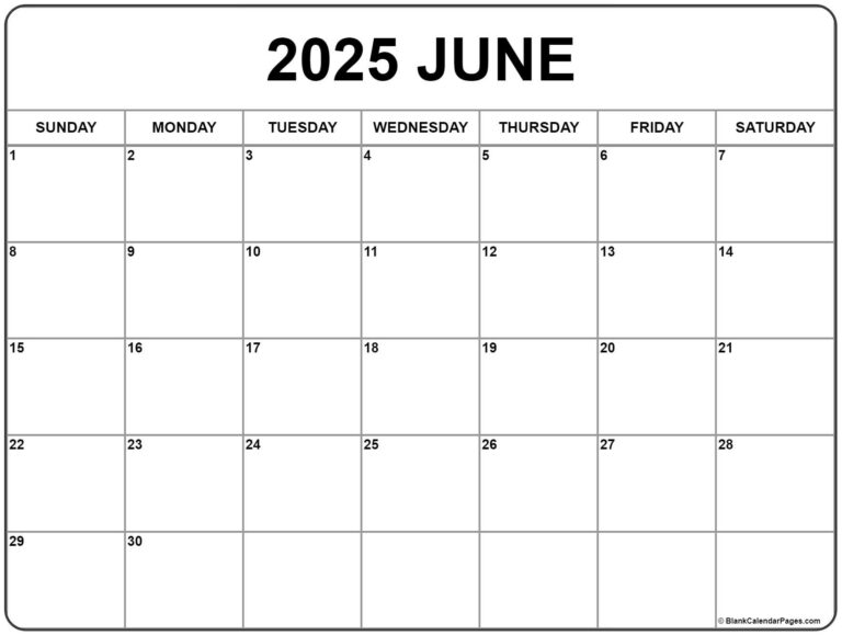 June 2025 Calendar Printable Free: Plan Your Month with Ease