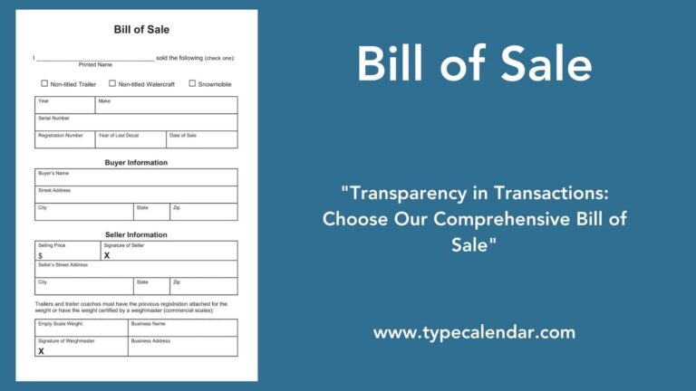 Printable Bill of Sale Free: A Comprehensive Guide to Documenting Your Transactions