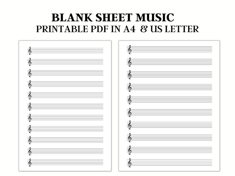 Printable Blank Piano Sheet Music: A Versatile Tool for Musicians