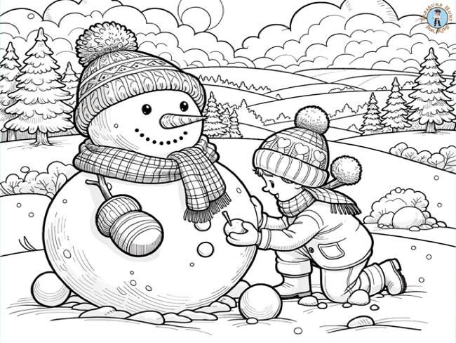 Printable Coloring Pages Snowman: A Snowy Adventure for Imagination and Learning