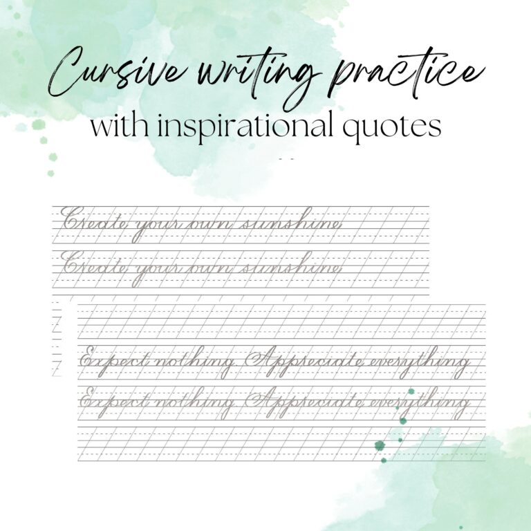 Printable Cursive Writing Worksheets: A Comprehensive Guide to Enhance Your Handwriting Skills