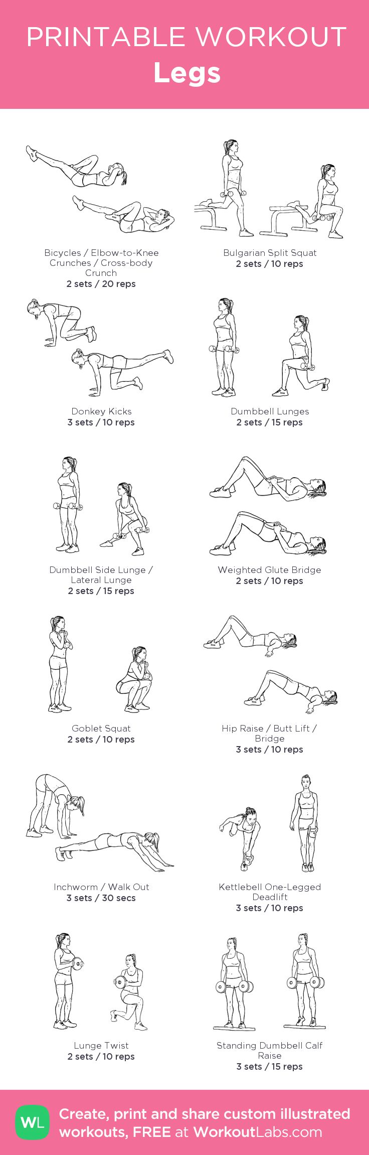 Printable Dumbbell Leg Workout: Sculpt and Strengthen Your Lower Body