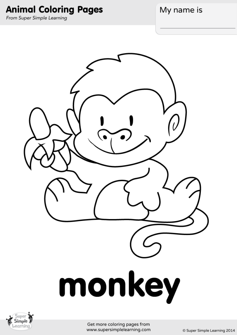 Printable Monkey Coloring Pages: A Fun and Educational Activity for Kids